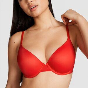 NEW PINK Wear Everywhere Push-Up Bra - Red Pepper - 38DD